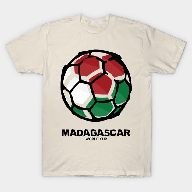 Madagascar Football Country Flag T-Shirt by KewaleeTee